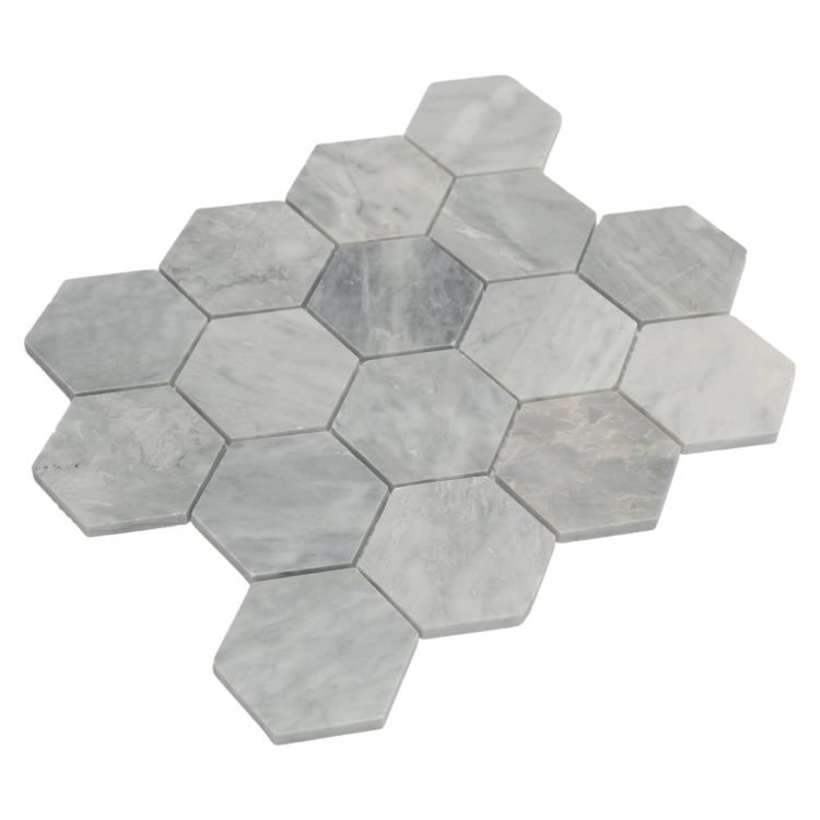 Hexagon Italian Grey Honed 3 x 3 10.25 x 11.75